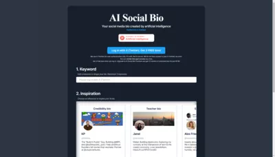 AI Social Bio screenshot