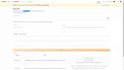 AutoGPT (Hugging Face) screenshot