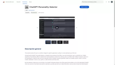 ChatGPT Personality Selector screenshot