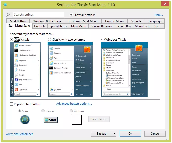 Classic Shell Free Download for PC