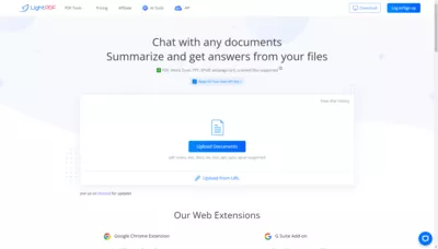 LightPDF AI for docs screenshot