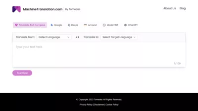 Machine Translation screenshot
