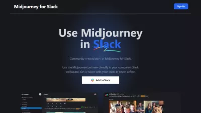 Midjourney for Slack screenshot
