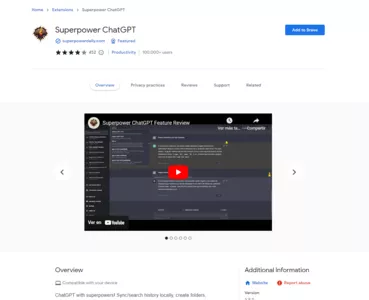 Superpower ChatGPT screenshot