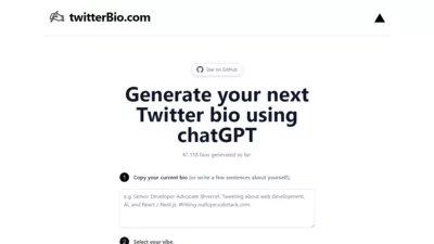 Twitter Bio Generator screenshot