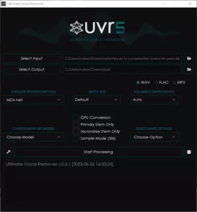 Ultimate Vocal Remover GUI UVR screenshot 2